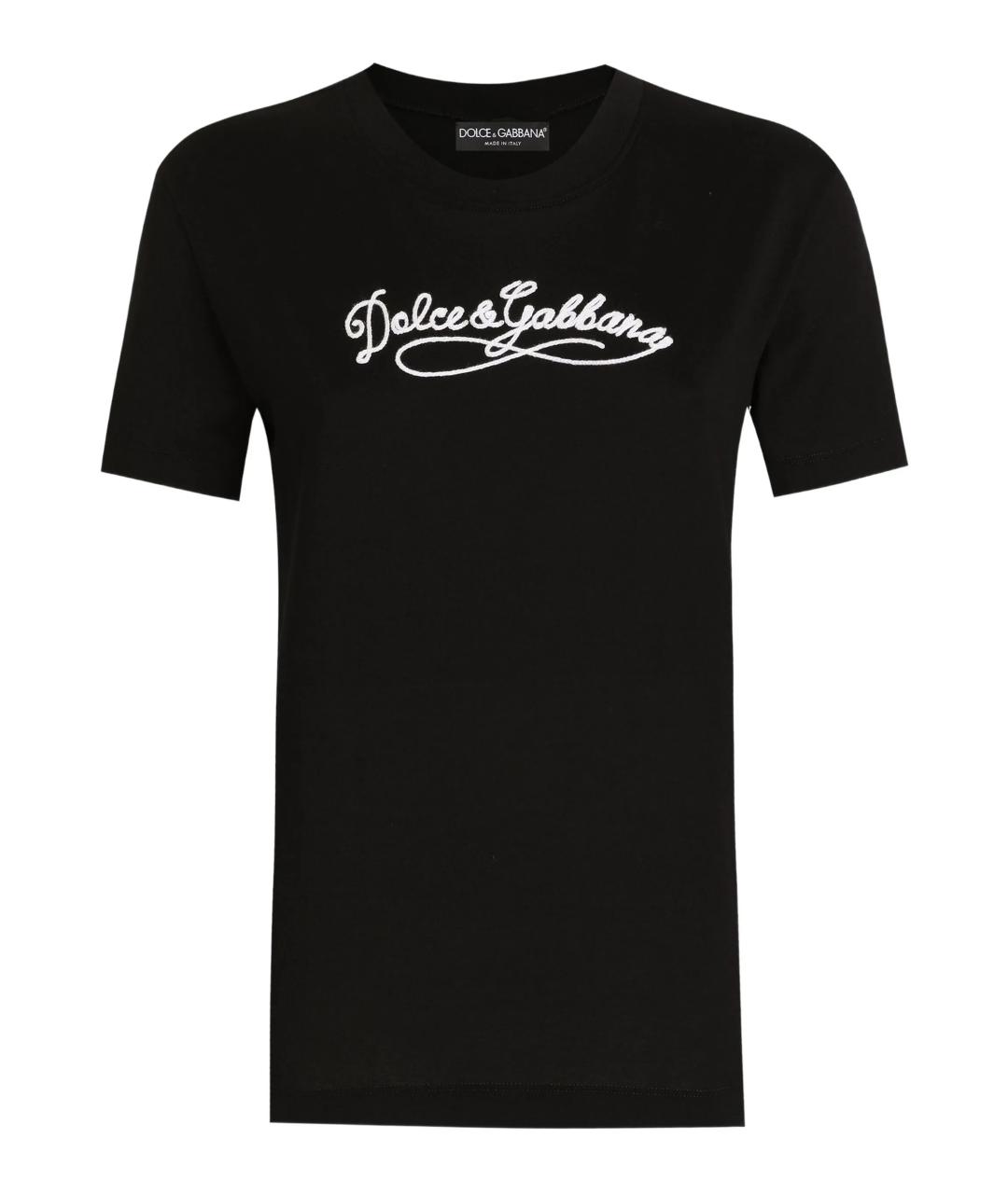 DOLCE&GABBANA Черная хлопковая футболка, фото 1