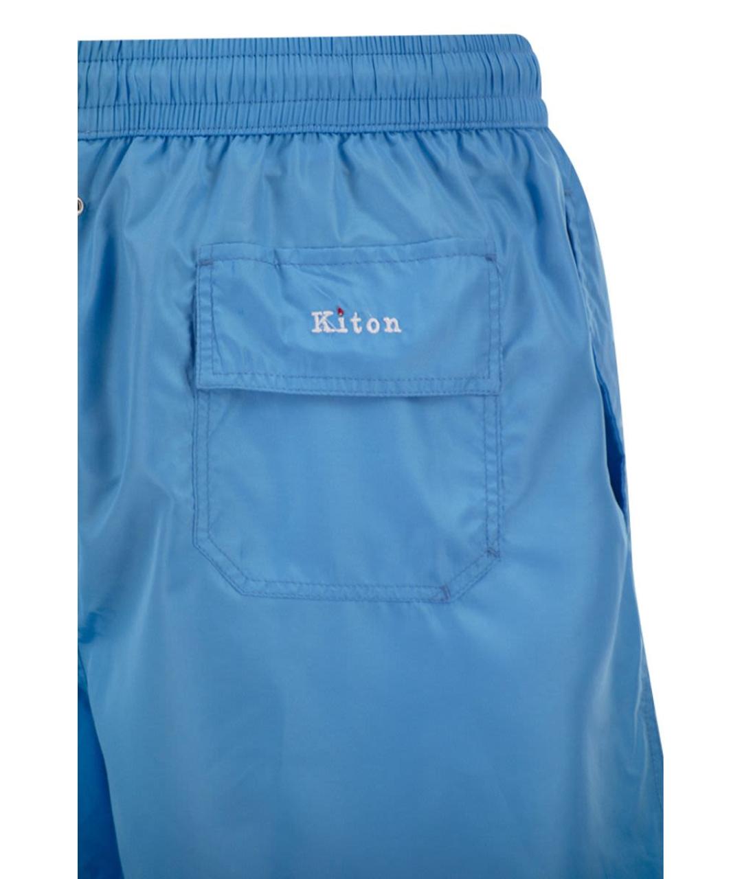 KITON Голубые полиэстеровые плавки, фото 4