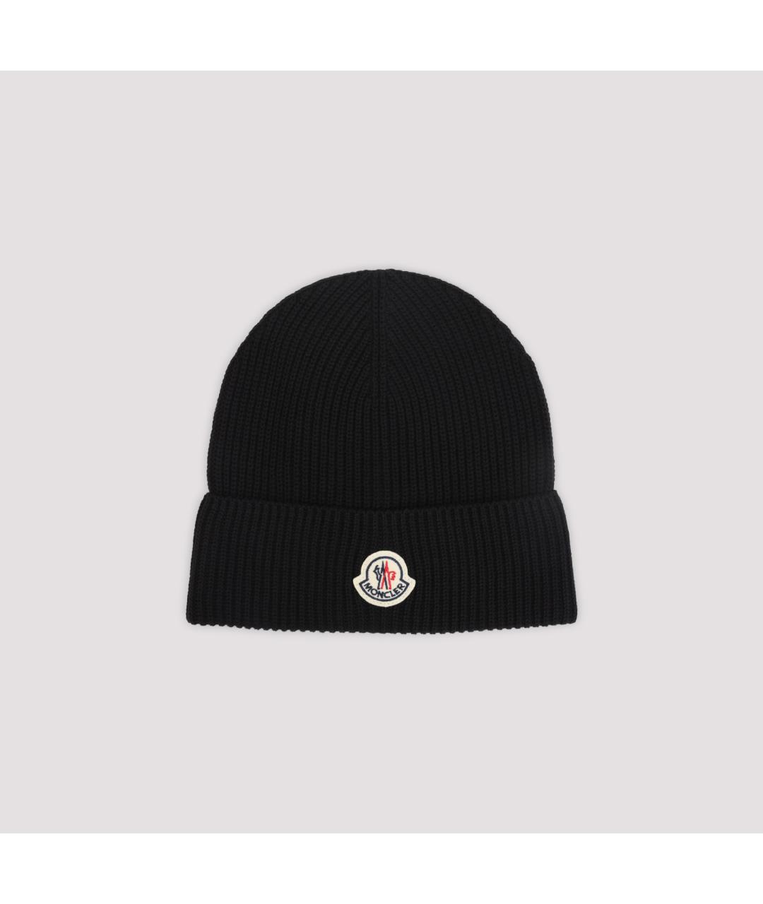 MONCLER Черная хлопковая шапка, фото 2