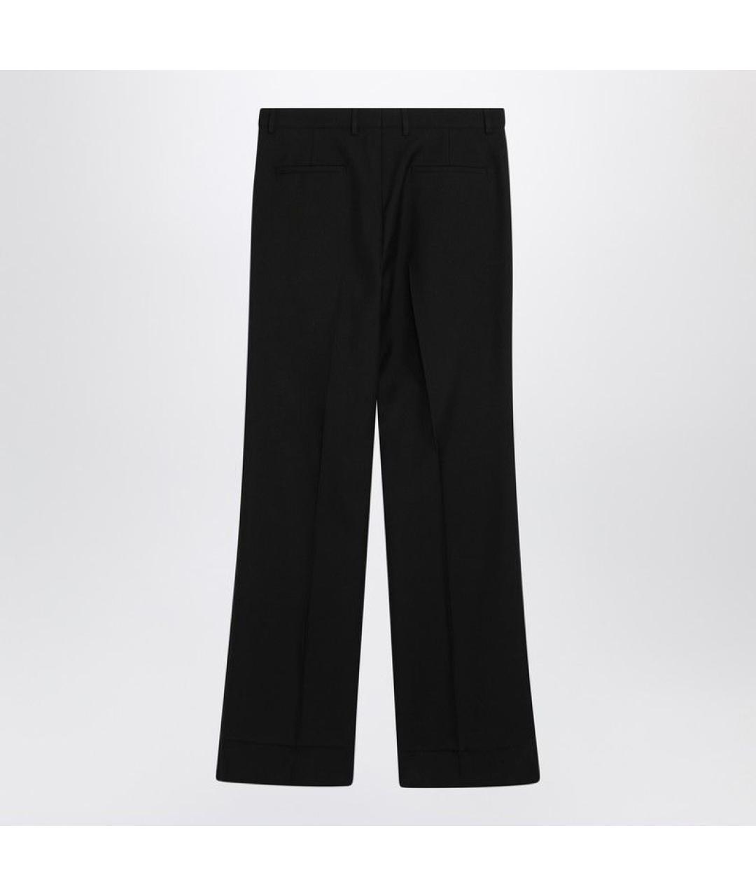 VALENTINO Черные шерстяные повседневные брюки, фото 2