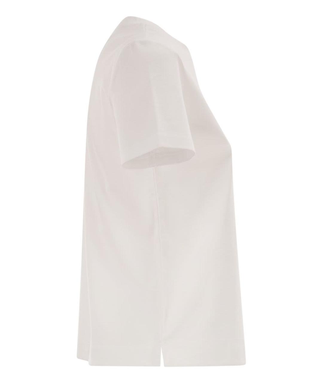 MAX MARA Белая хлопковая футболка, фото 3