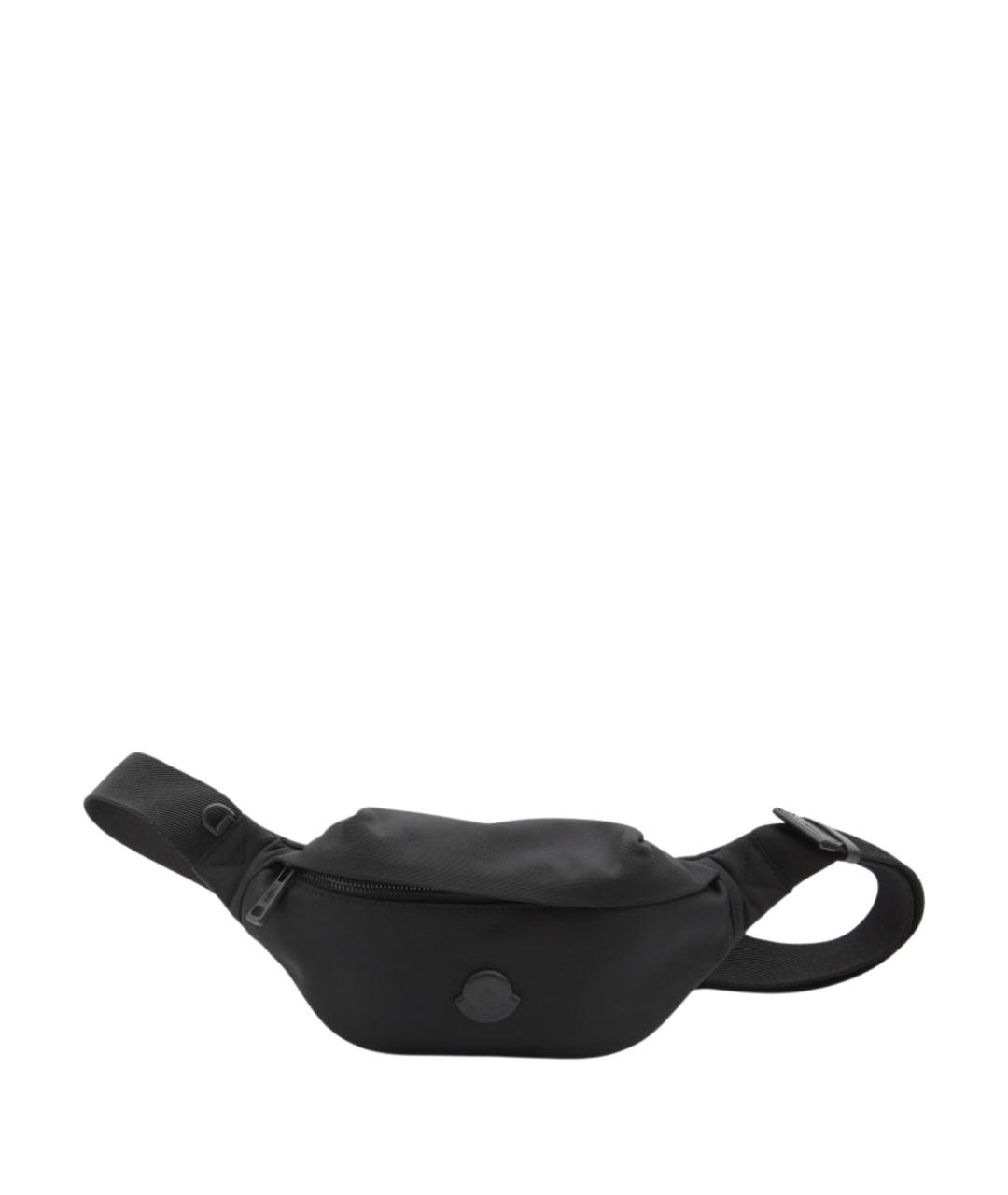 MONCLER Черная синтетическая поясная сумка, фото 1