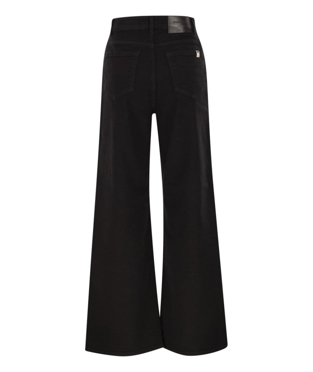 WEEKEND MAX MARA Черные хлопковые прямые брюки, фото 2