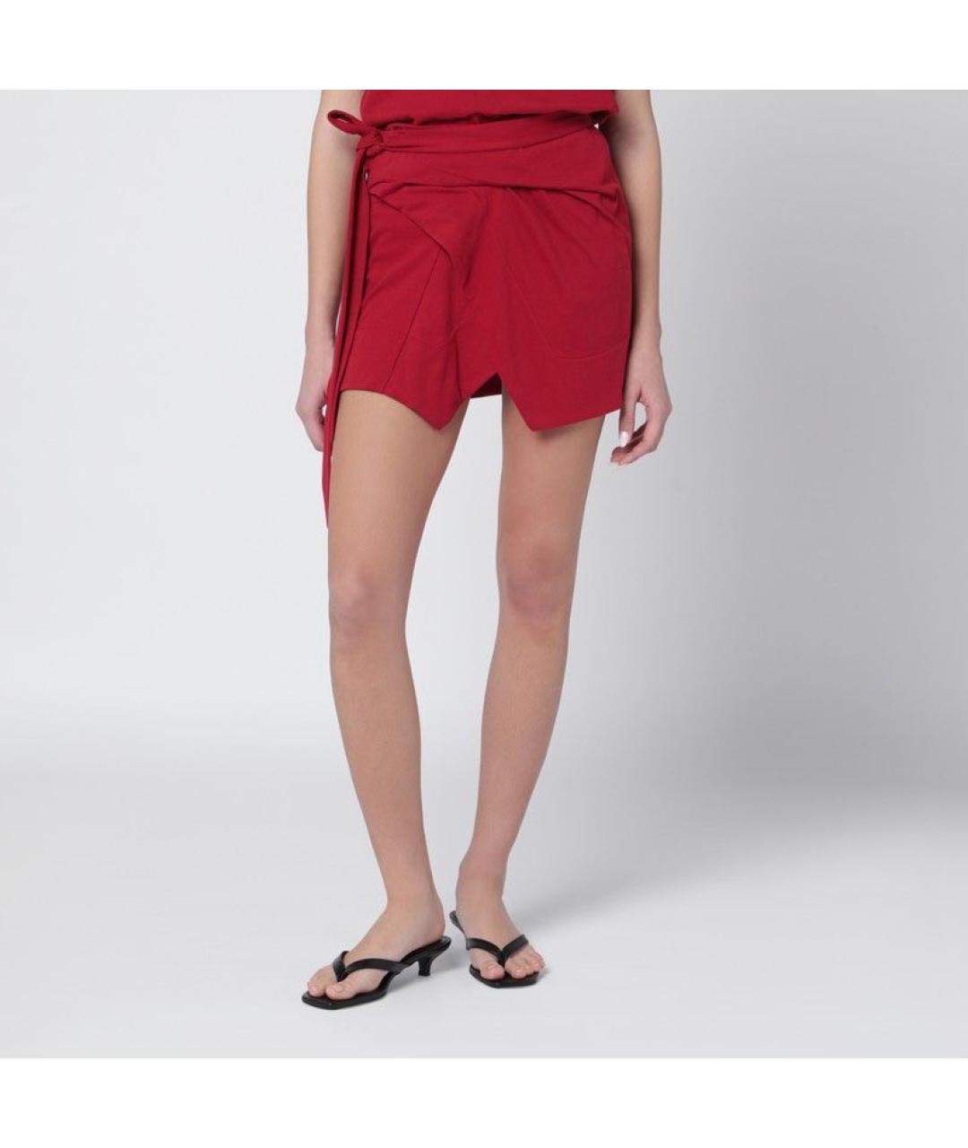 ISABEL MARANT Красная хлопковая юбка мини, фото 3