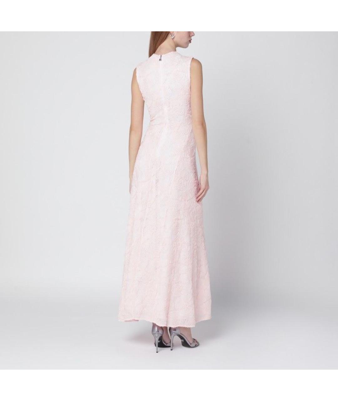 ROTATE Розовое полиэстеровое повседневное платье, фото 3