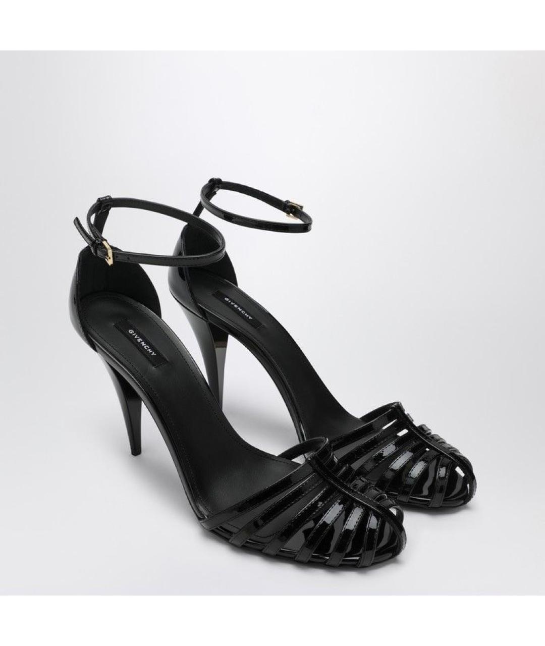 GIVENCHY Черные кожаные босоножки, фото 2