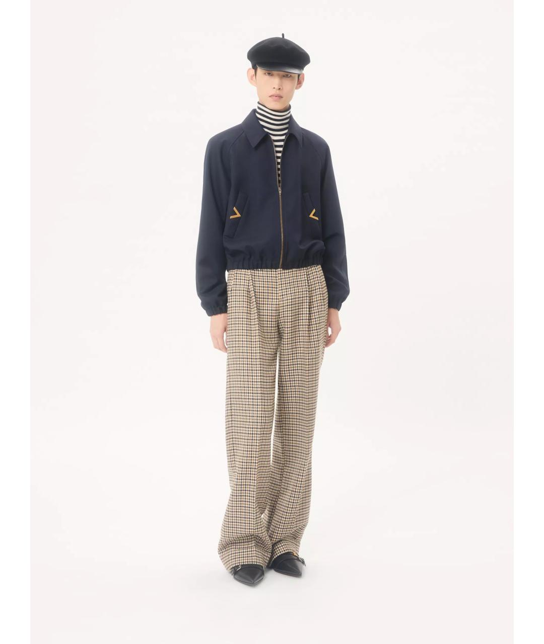 VALENTINO Синяя полиэстеровая куртка, фото 2