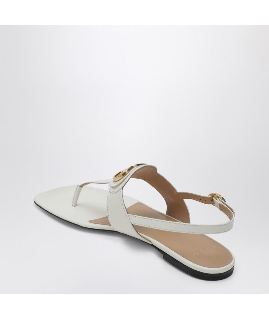 VALENTINO Бежевые кожаные сандалии, фото 3