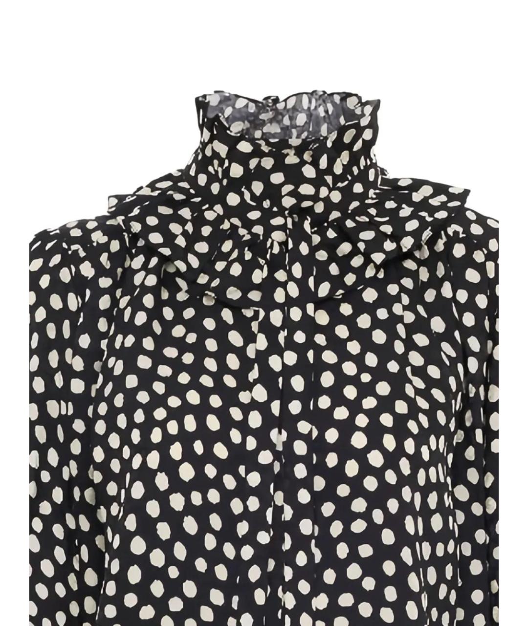 CHLOE Черная шелковая блузы, фото 2