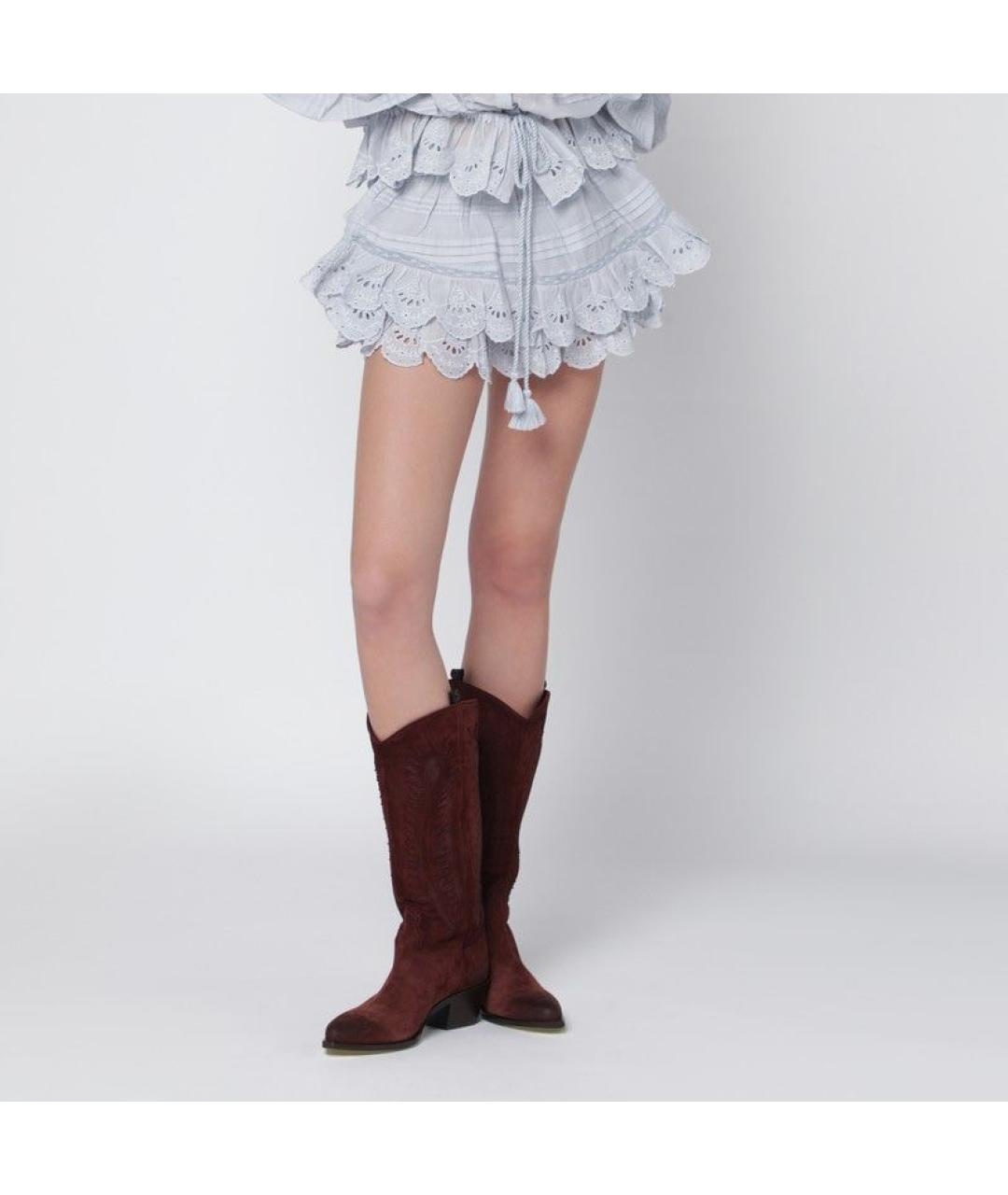 ISABEL MARANT Голубые хлопковые шорты, фото 2