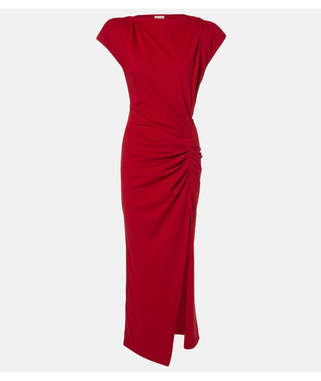 ISABEL MARANT Красное хлопковое повседневное платье, фото 4