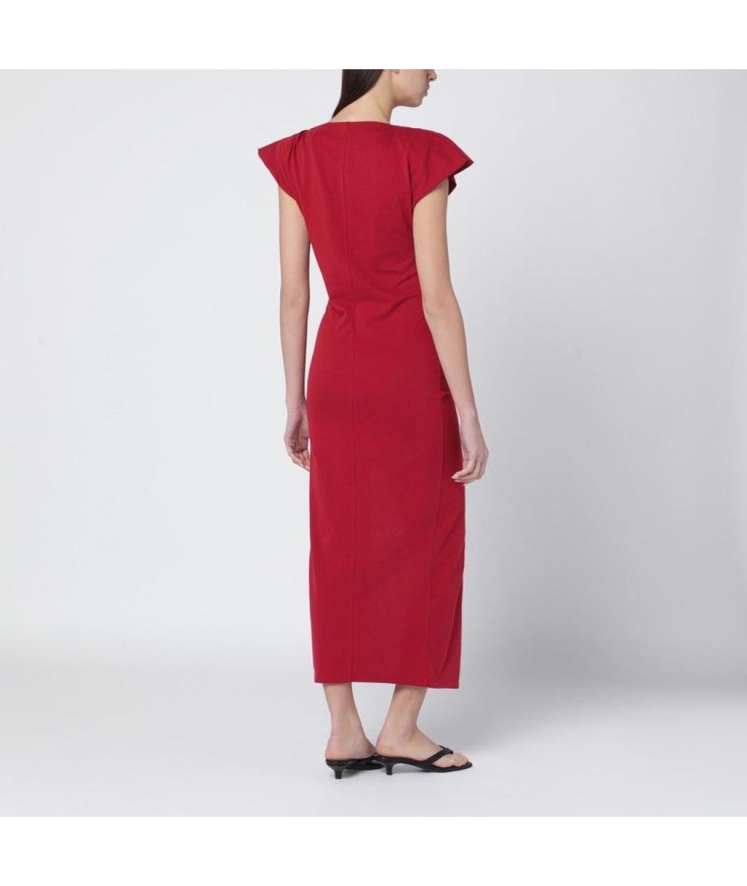 ISABEL MARANT Красное хлопковое повседневное платье, фото 3