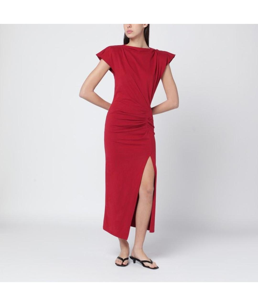 ISABEL MARANT Красное хлопковое повседневное платье, фото 2