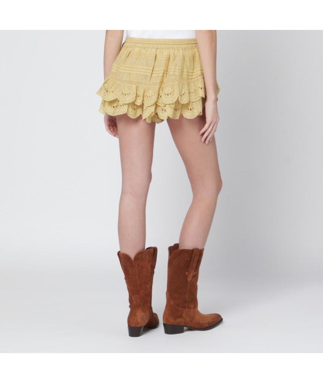ISABEL MARANT Желтые хлопковые шорты, фото 3