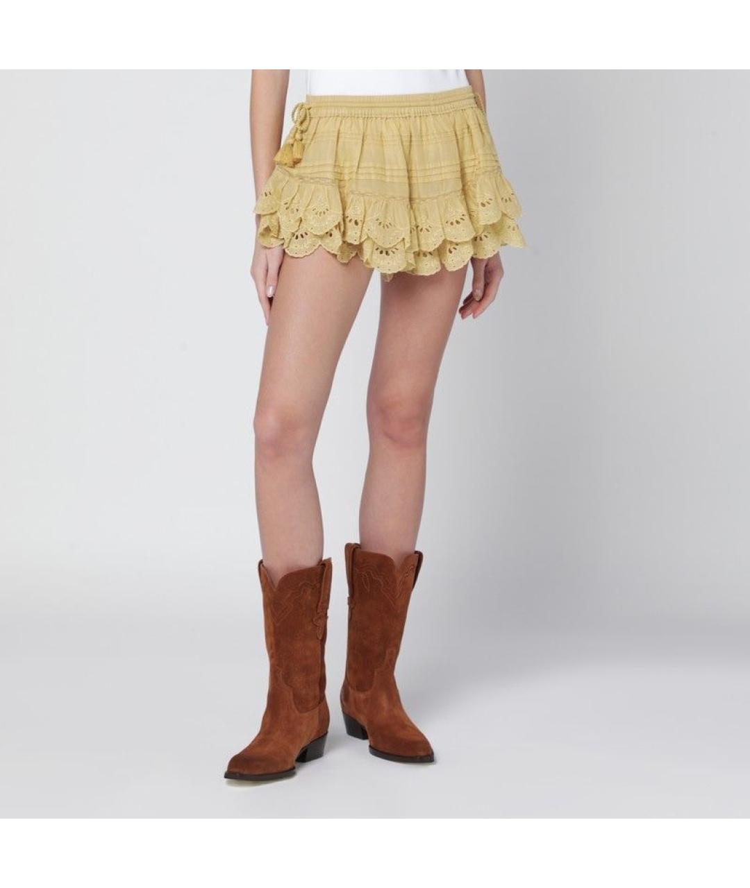 ISABEL MARANT Желтые хлопковые шорты, фото 2