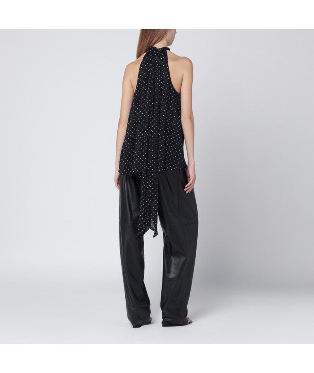 ROTATE Черная полиэстеровая блузы, фото 3