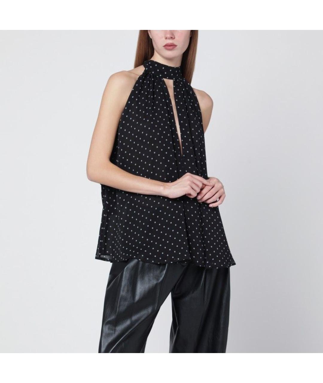 ROTATE Черная полиэстеровая блузы, фото 2