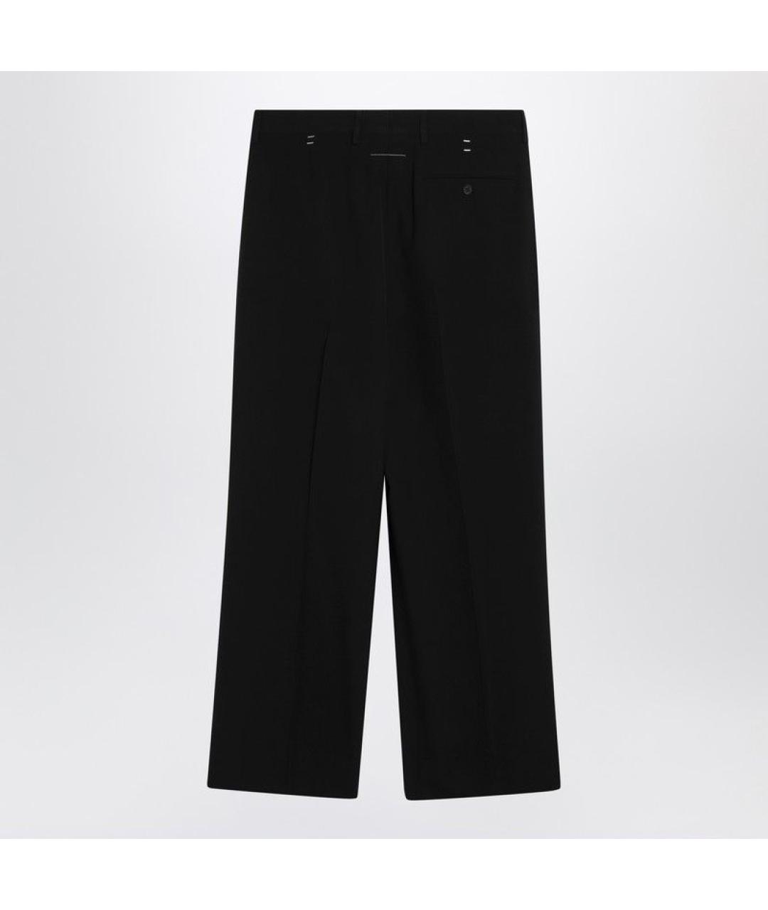 MM6 MAISON MARGIELA Черные полиэстеровые повседневные брюки, фото 2
