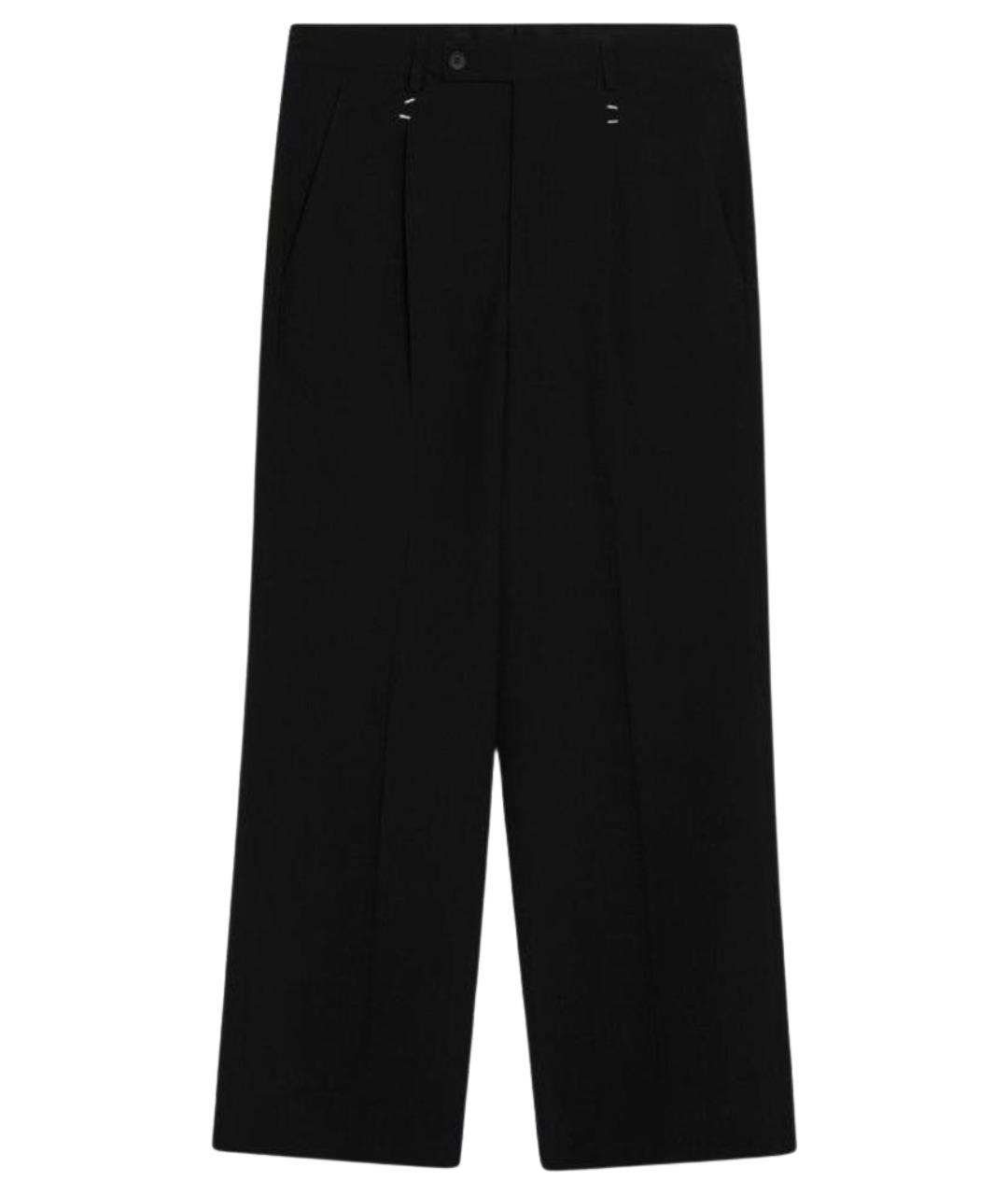MM6 MAISON MARGIELA Черные полиэстеровые повседневные брюки, фото 1