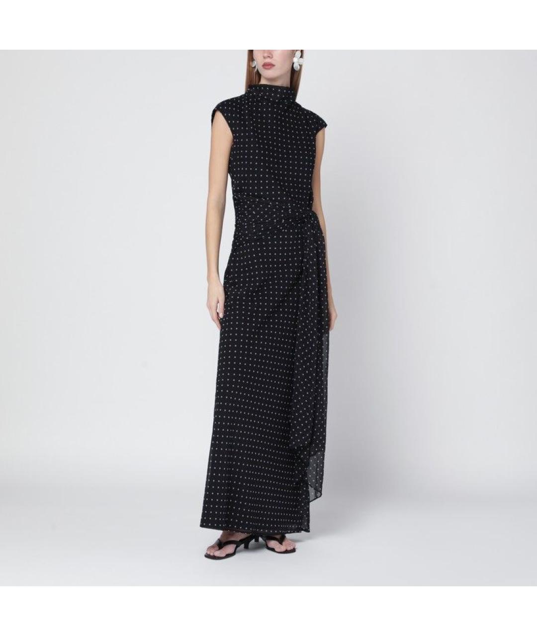 ROTATE Черное полиэстеровое вечернее платье, фото 2