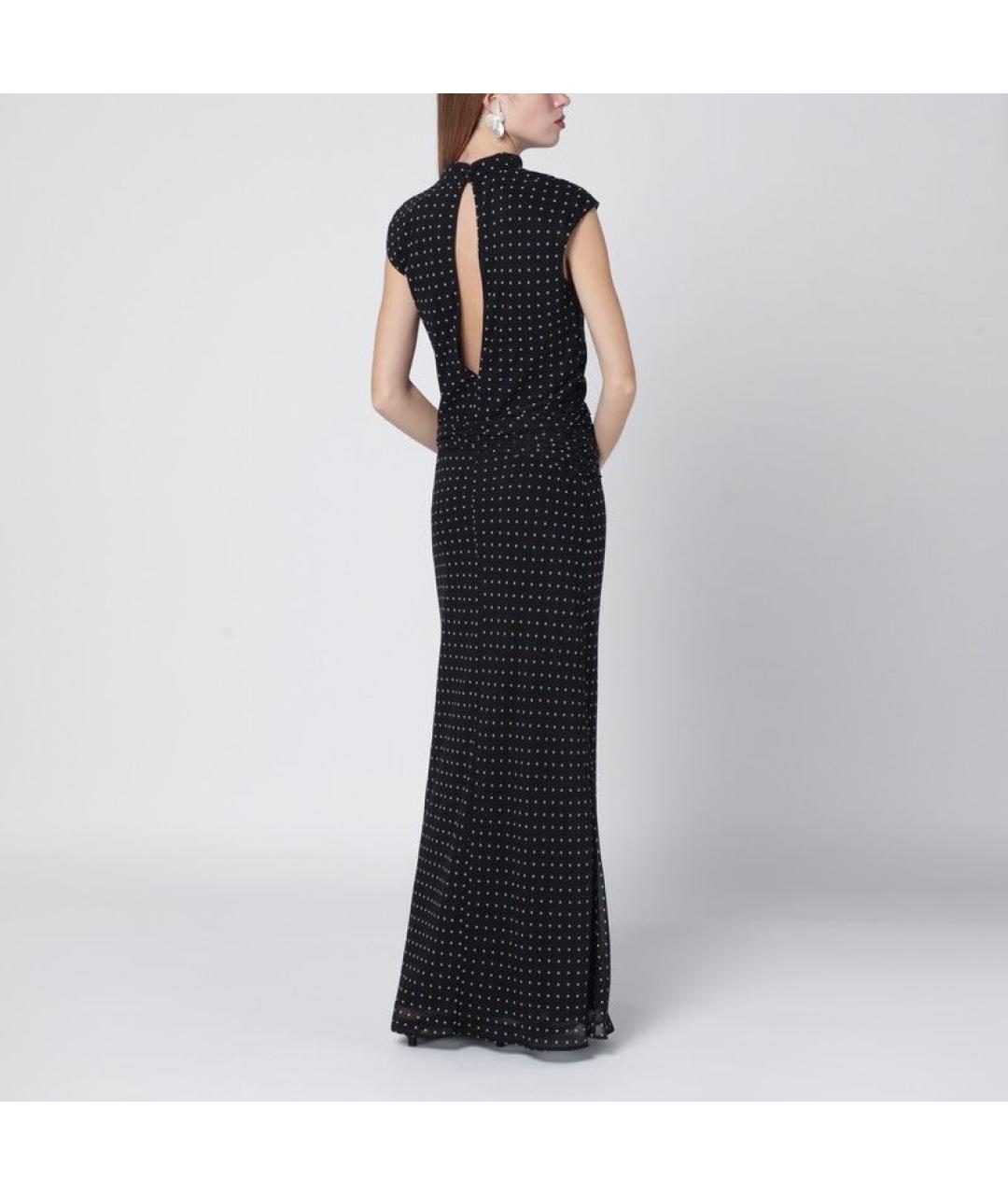 ROTATE Черное полиэстеровое вечернее платье, фото 3