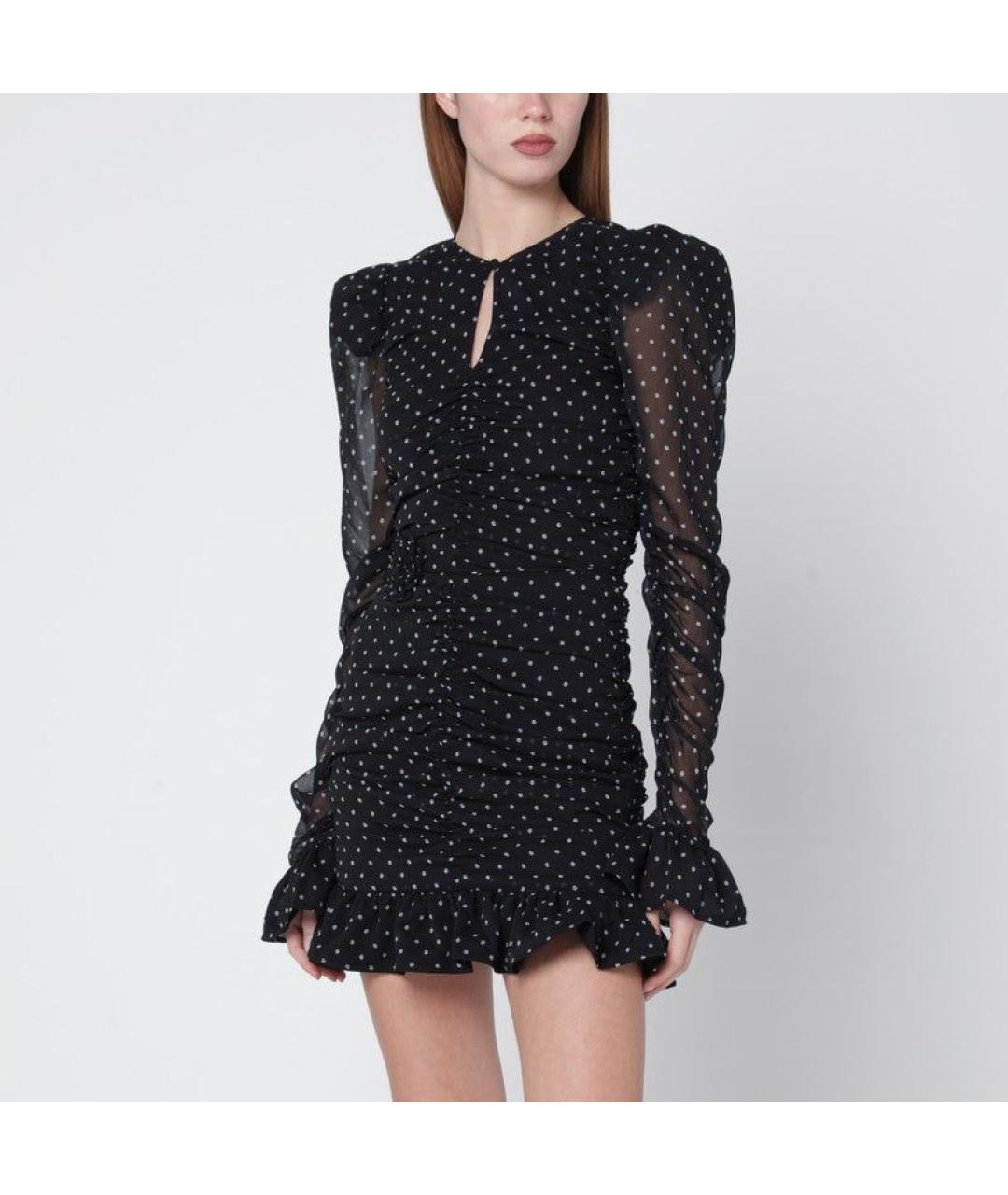 ROTATE Черное полиэстеровое вечернее платье, фото 2