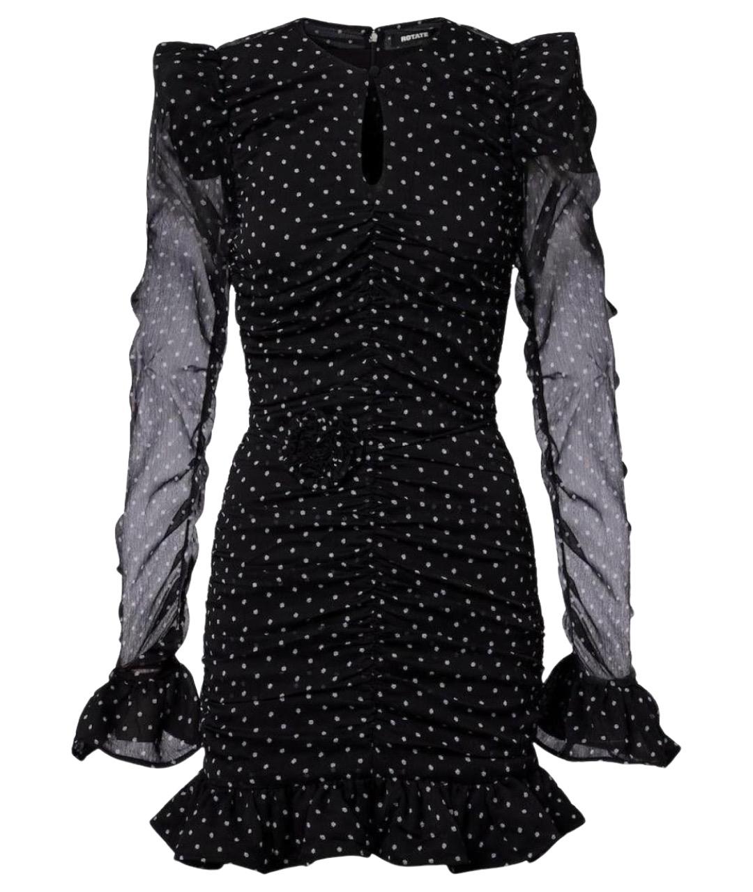 ROTATE Черное полиэстеровое вечернее платье, фото 1