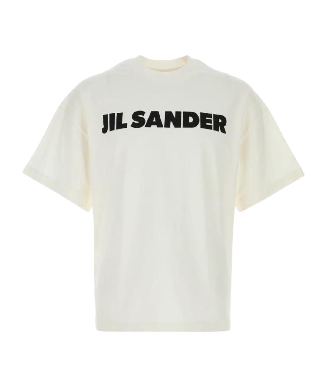 JIL SANDER Белая хлопковая футболка, фото 1