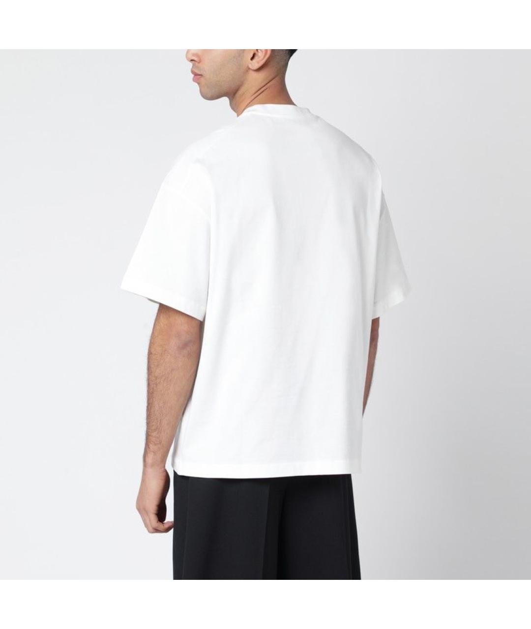 JIL SANDER Белая хлопковая футболка, фото 3