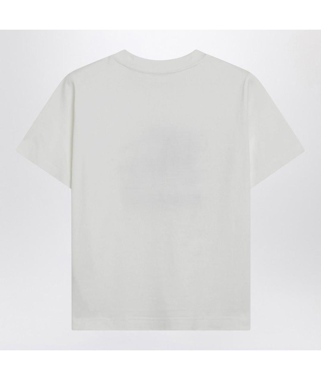BURBERRY Белая хлопковая футболка, фото 2