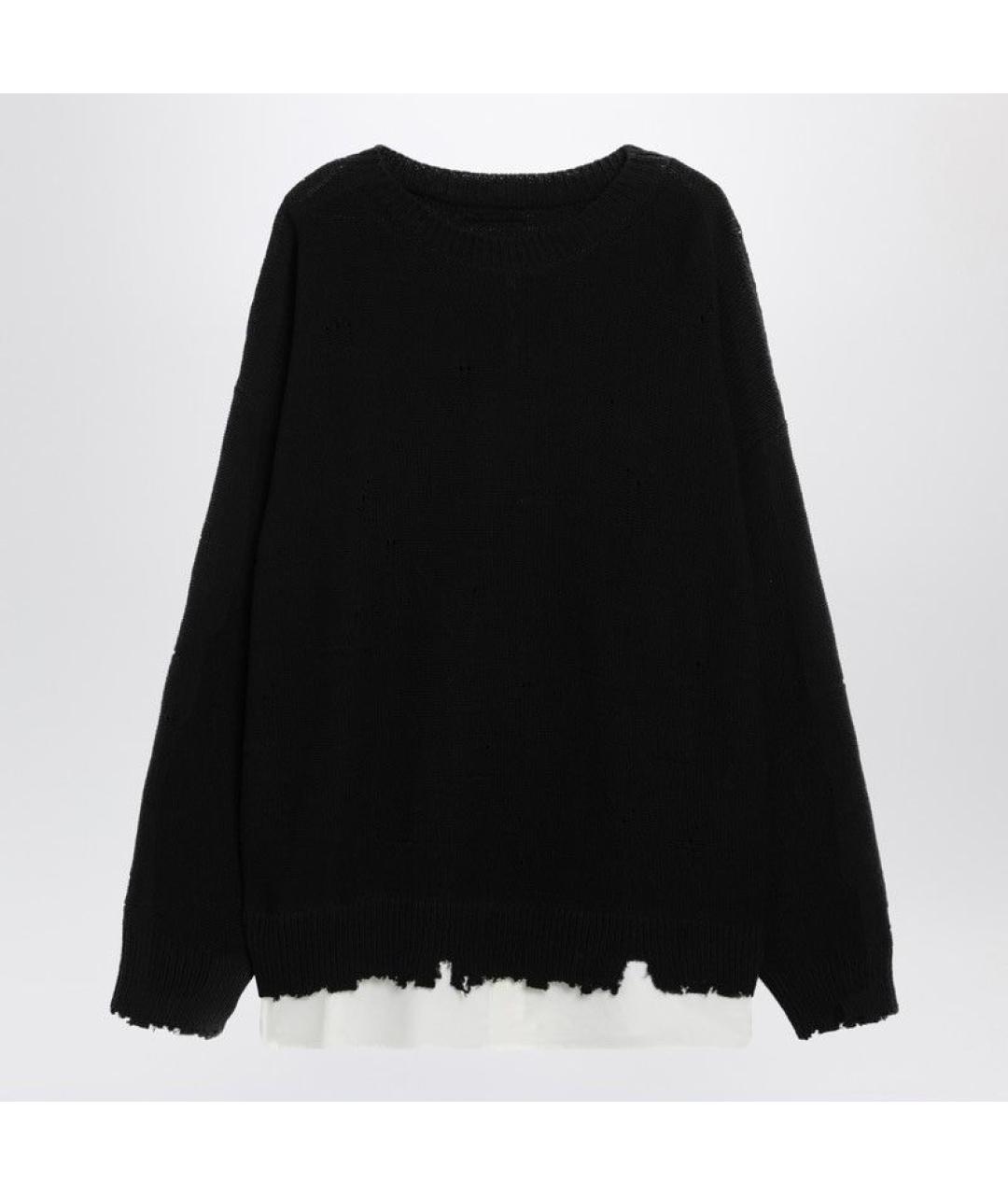 MM6 MAISON MARGIELA Черный хлопковый джемпер / свитер, фото 3