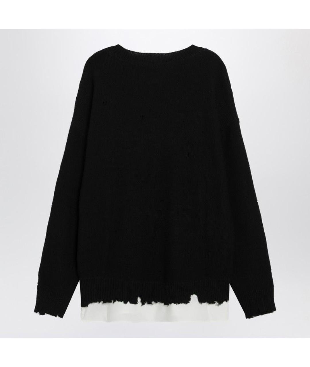 MM6 MAISON MARGIELA Черный хлопковый джемпер / свитер, фото 2