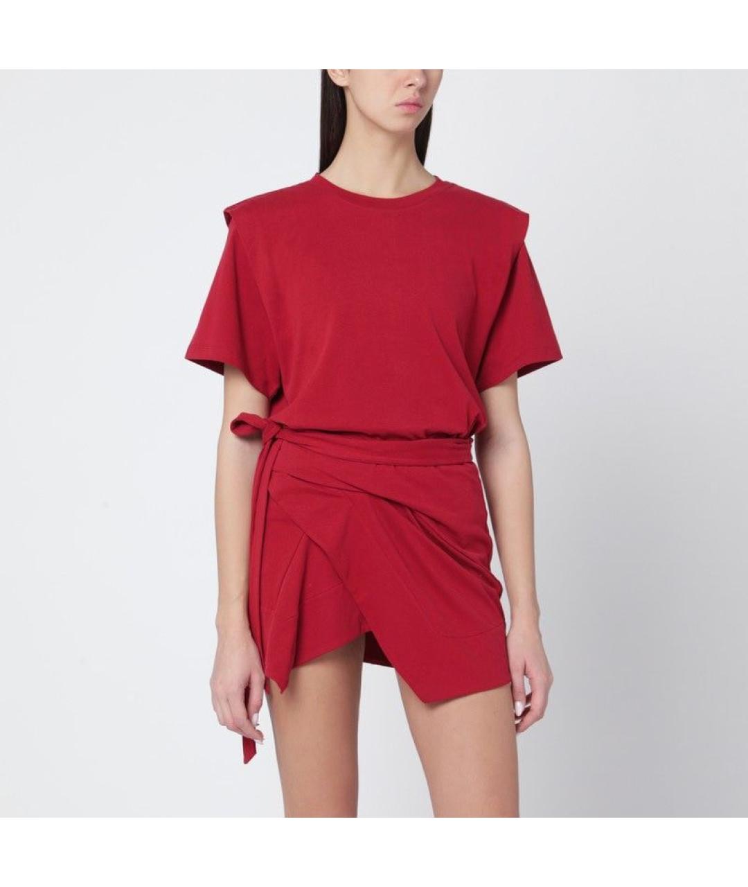 ISABEL MARANT Красная хлопковая футболка, фото 3
