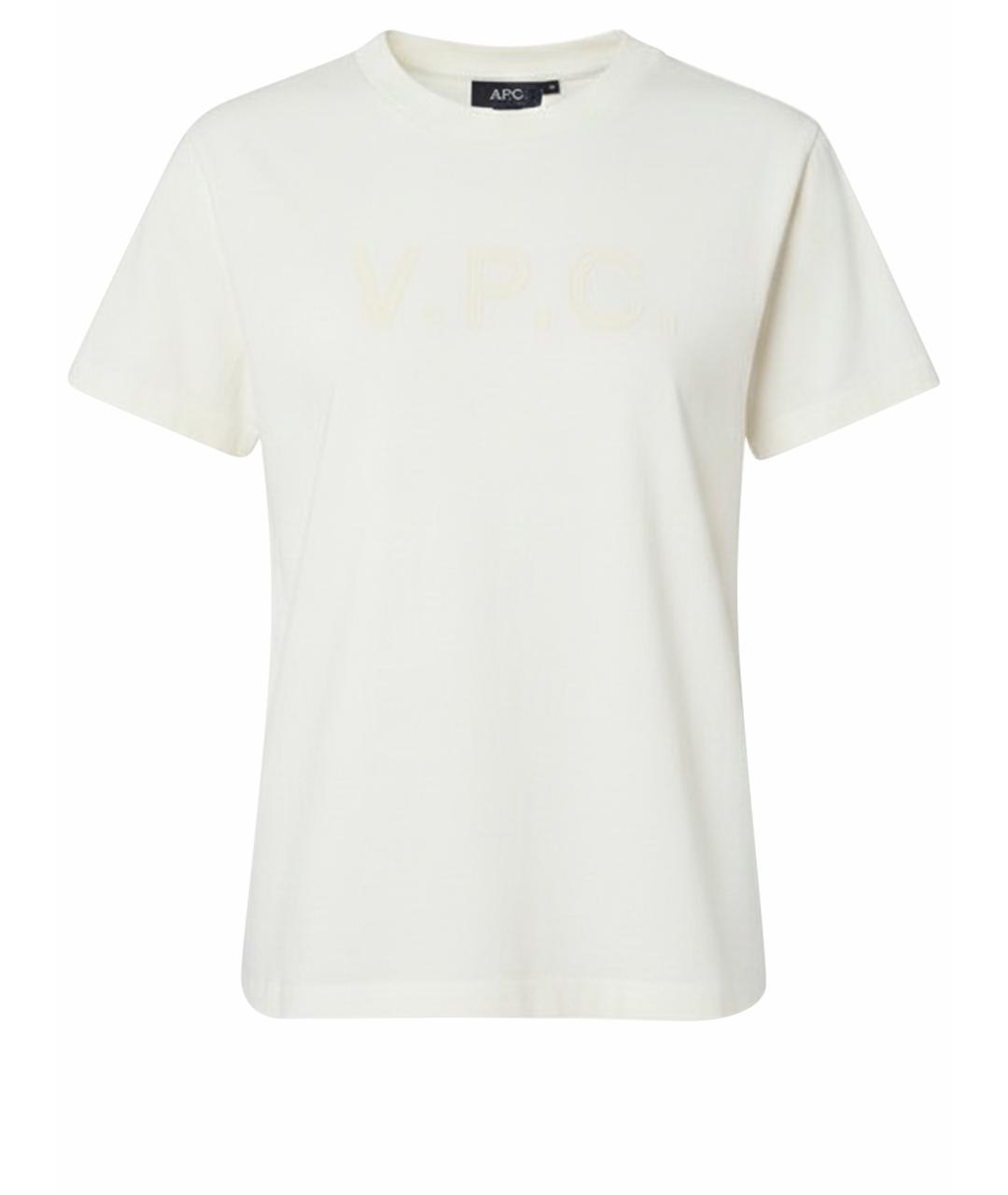 A.P.C. Бежевая хлопковая футболка, фото 1