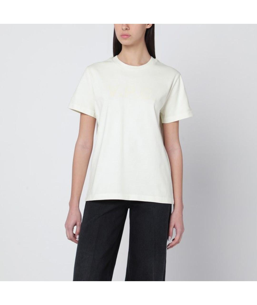 A.P.C. Бежевая хлопковая футболка, фото 3