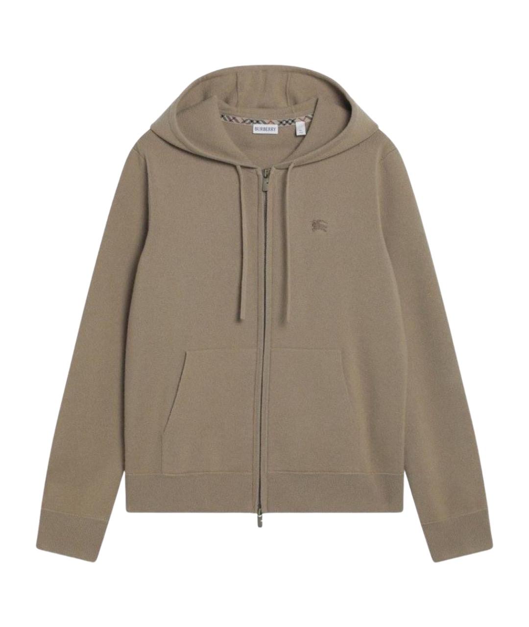 BURBERRY Коричневый кашемировый джемпер / свитер, фото 1