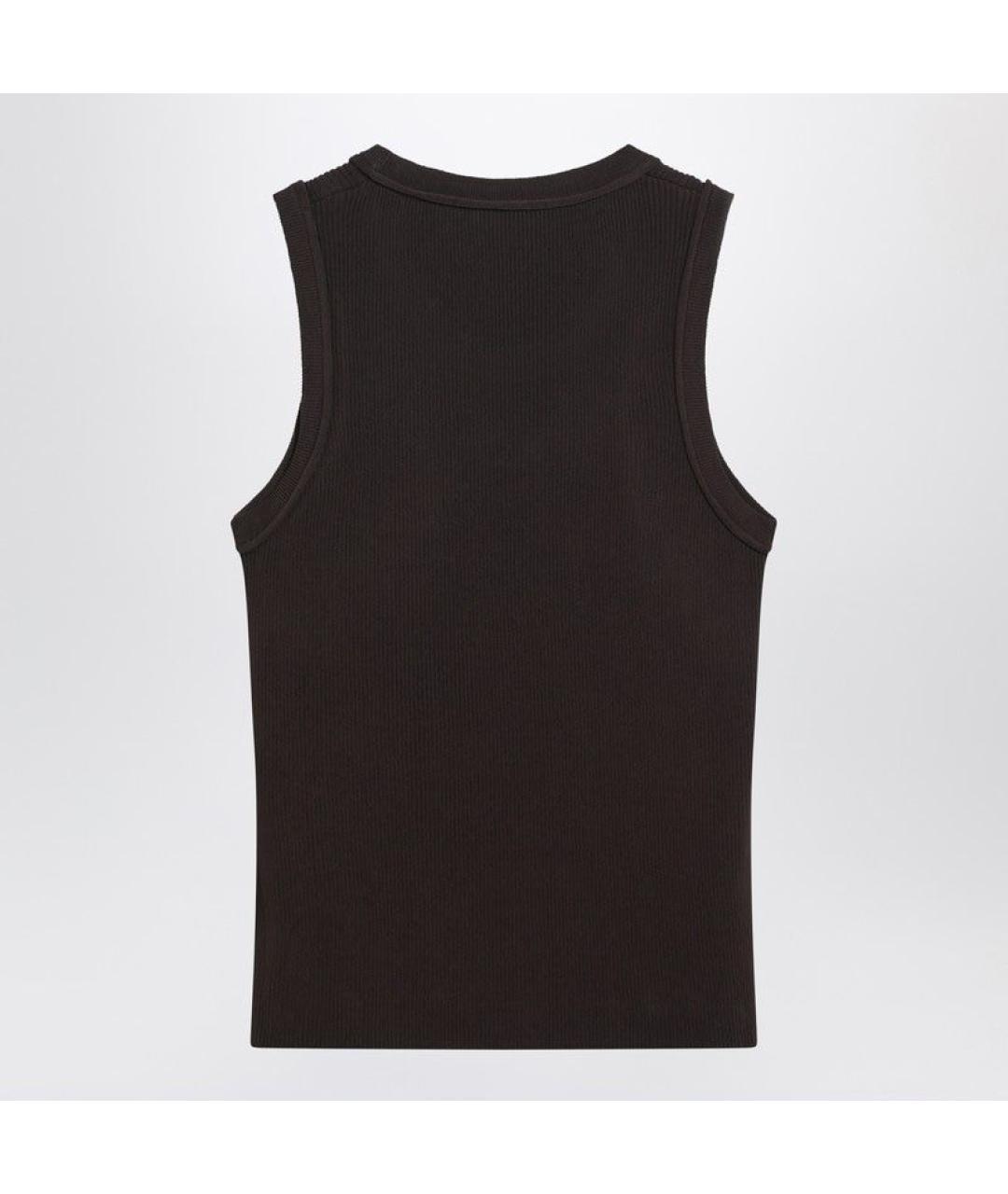 LOEWE Коричневая вискозная майка, фото 2