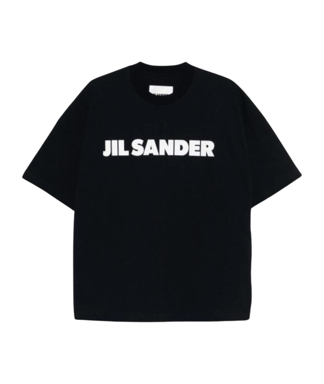JIL SANDER Черная хлопковая футболка, фото 1