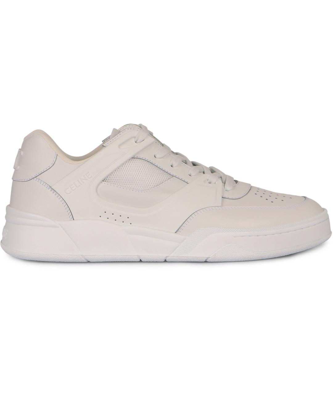 CELINE Белые кожаные низкие кроссовки / кеды, фото 2