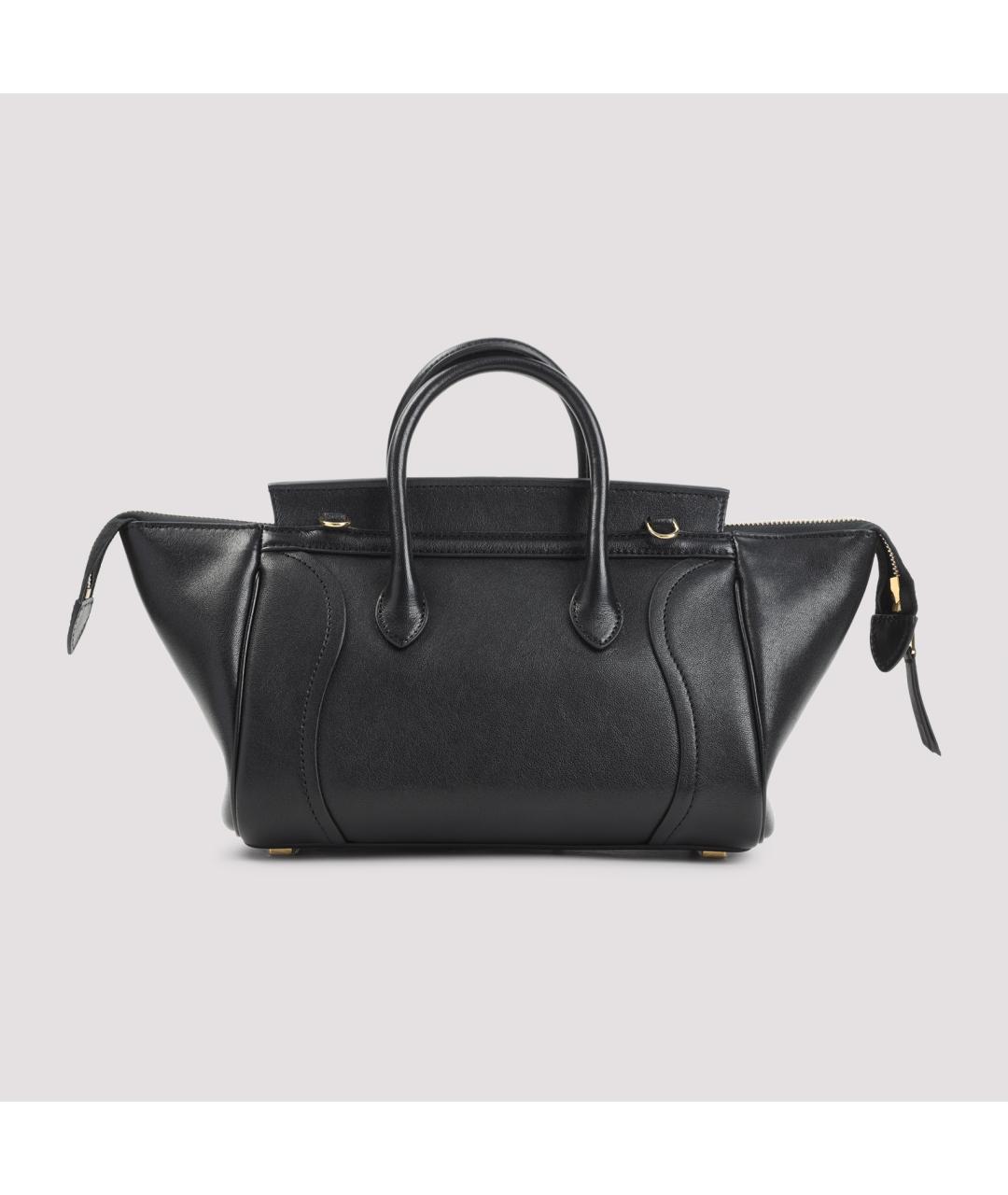 CELINE Черная кожаная сумка с короткими ручками, фото 2