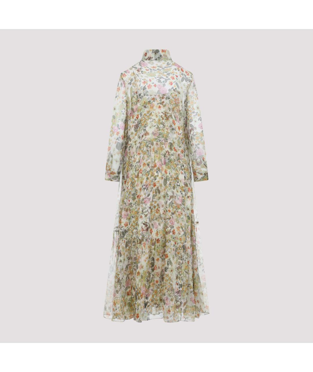 CELINE Мульти шелковое повседневное платье, фото 2