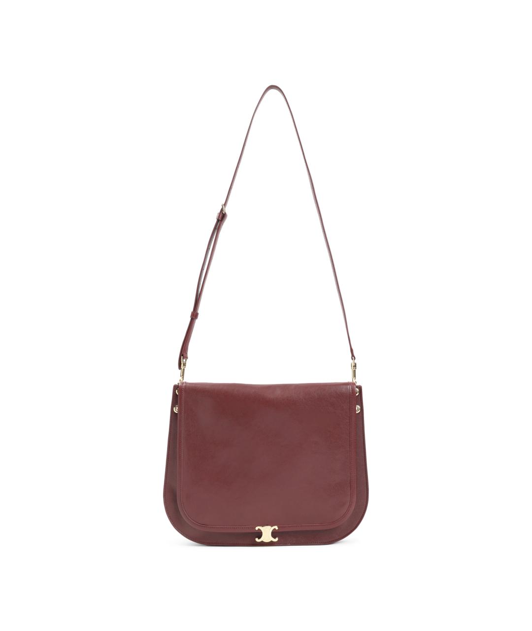 CELINE Красная кожаная сумка через плечо, фото 1