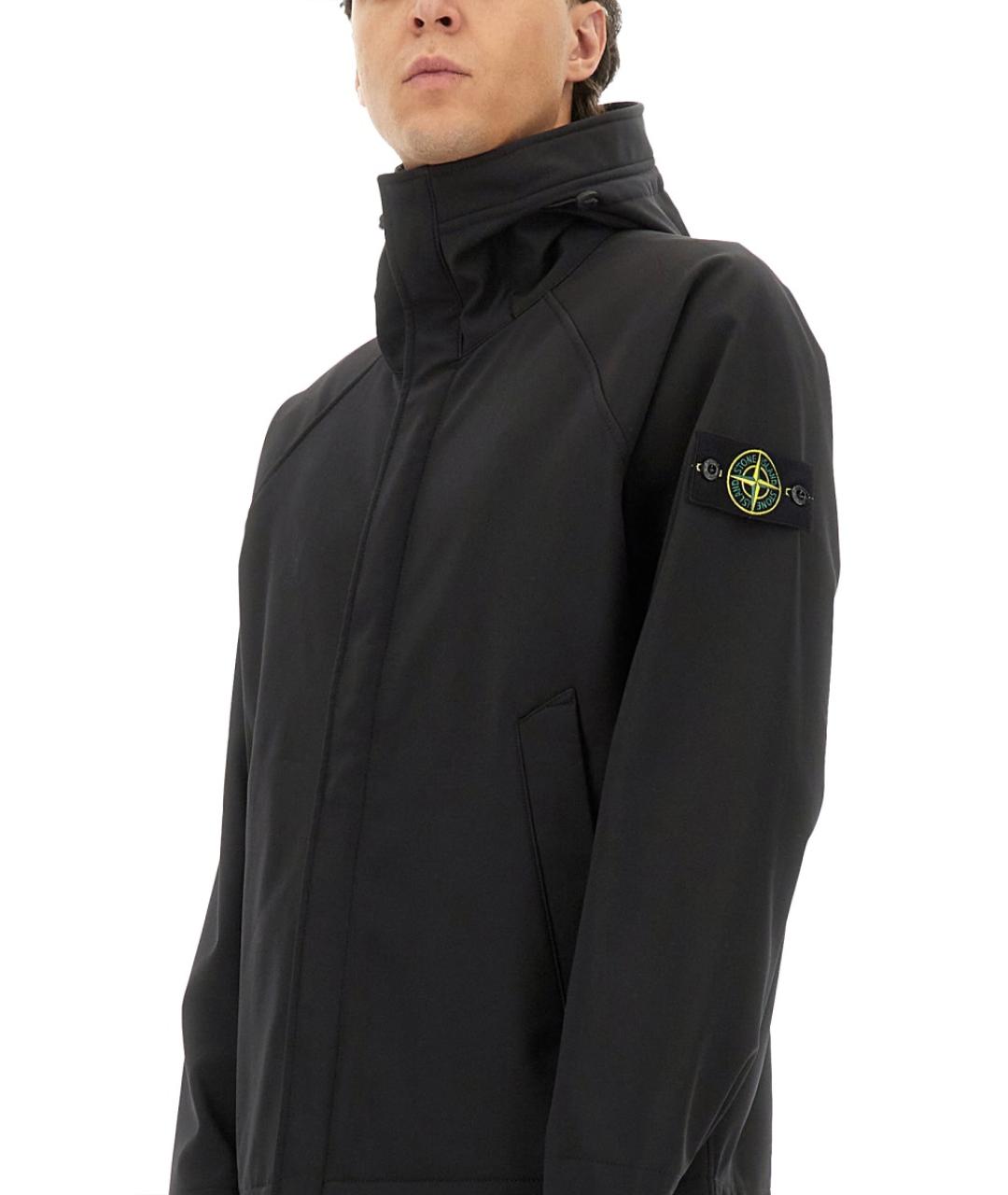 STONE ISLAND Черная полиэстеровая куртка, фото 5