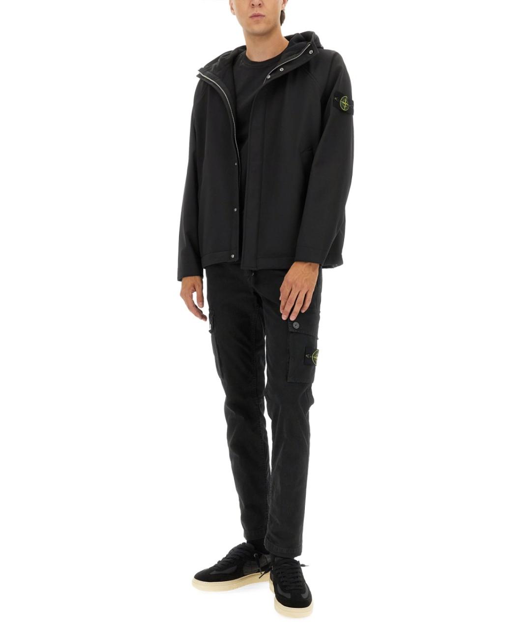 STONE ISLAND Черная полиэстеровая куртка, фото 3