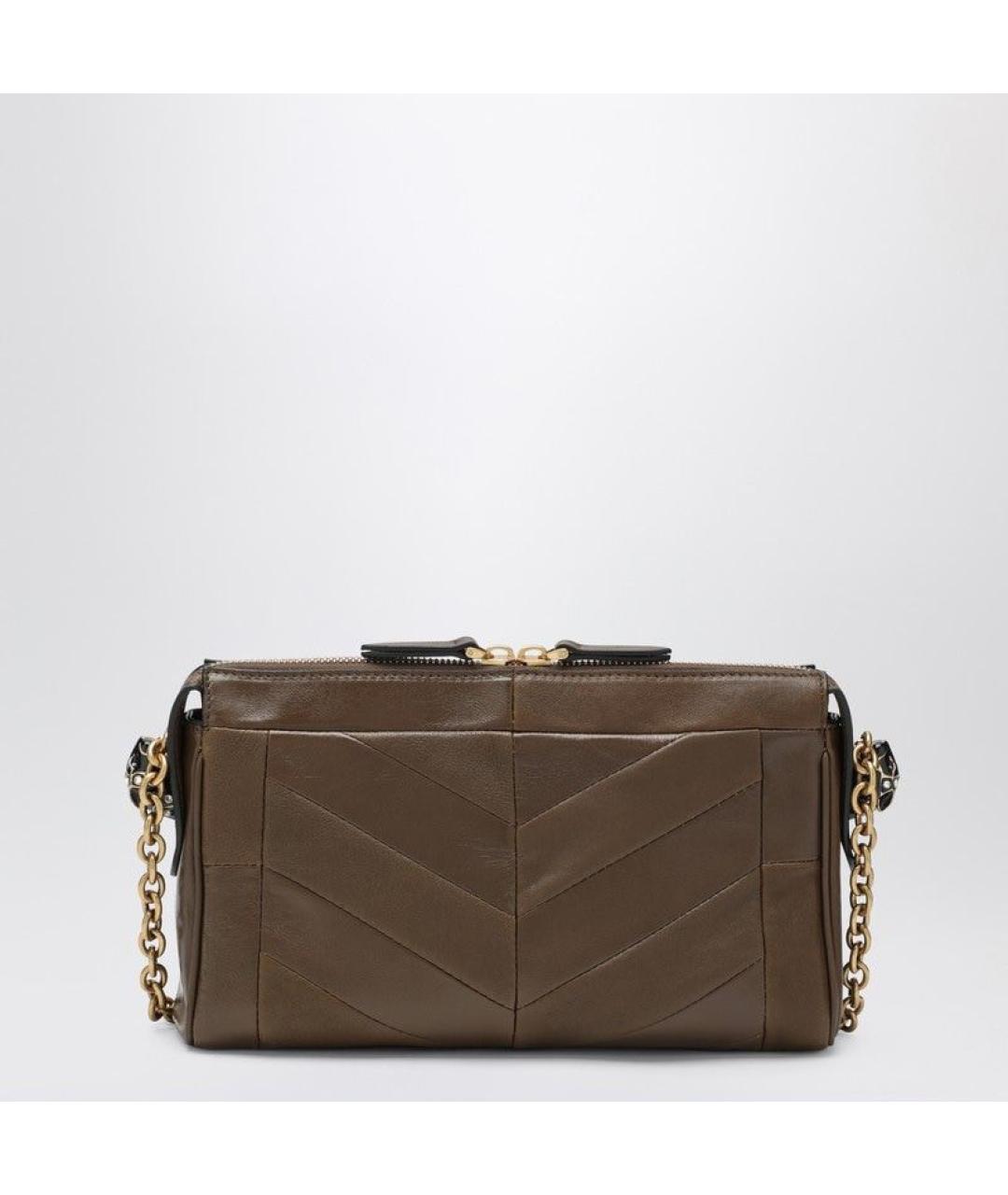 VALENTINO Зеленая кожаная сумка через плечо, фото 2