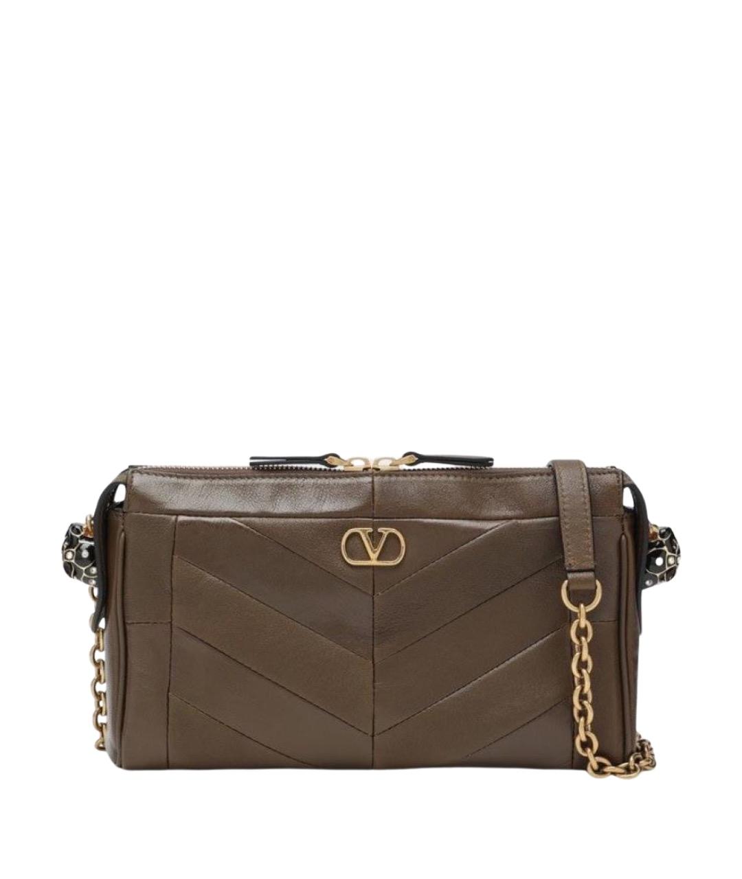 VALENTINO Зеленая кожаная сумка через плечо, фото 1