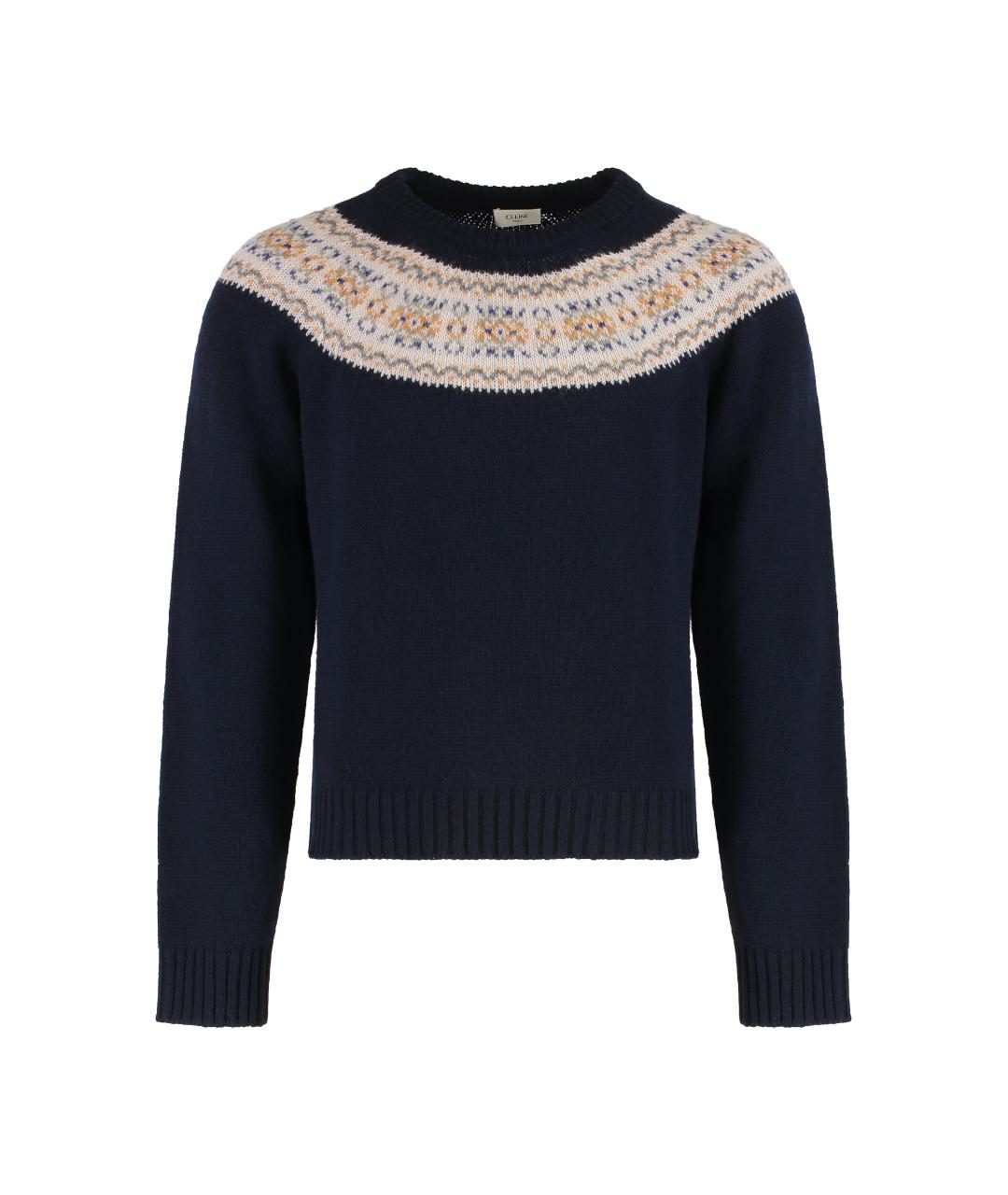 CELINE Черный шерстяной джемпер / свитер, фото 1