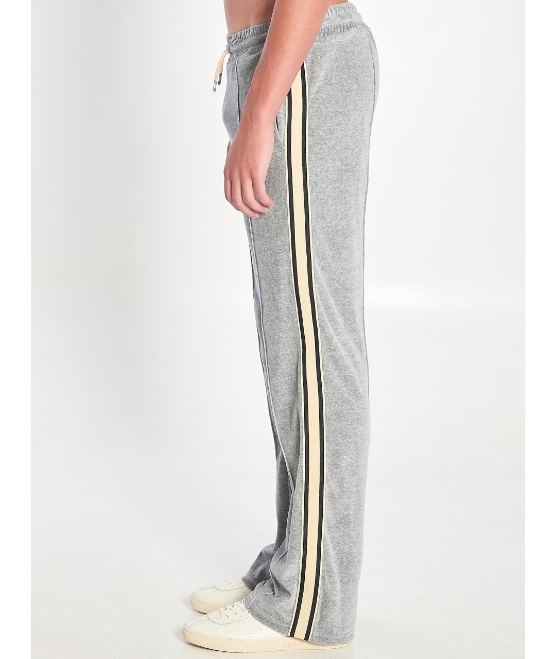 CELINE Серые хлопковые повседневные брюки, фото 4