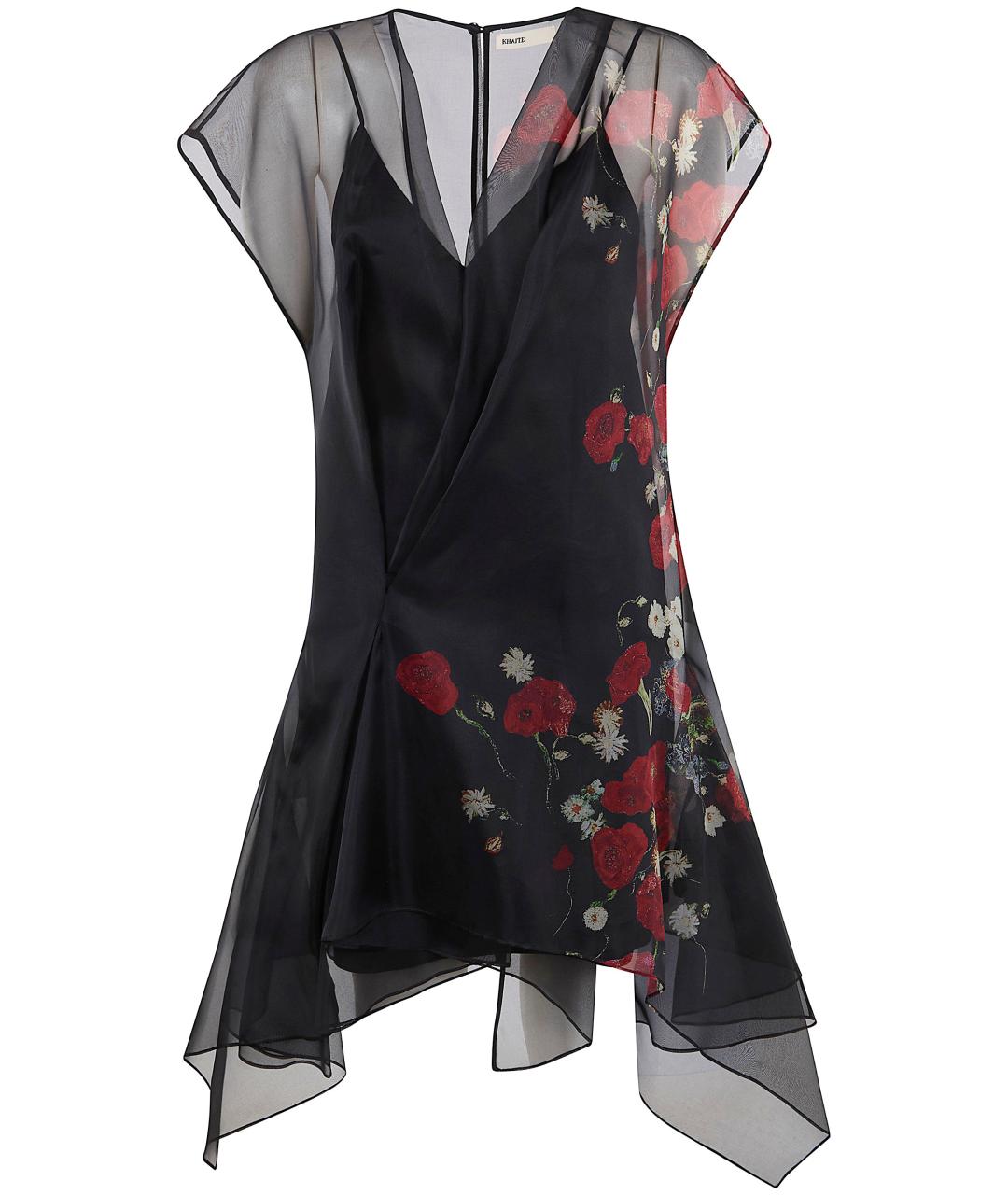 KHAITE Черное шелковое вечернее платье, фото 1