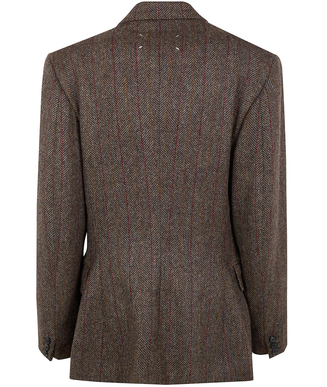 MAISON MARGIELA Коричневый шерстяной жакет/пиджак, фото 5